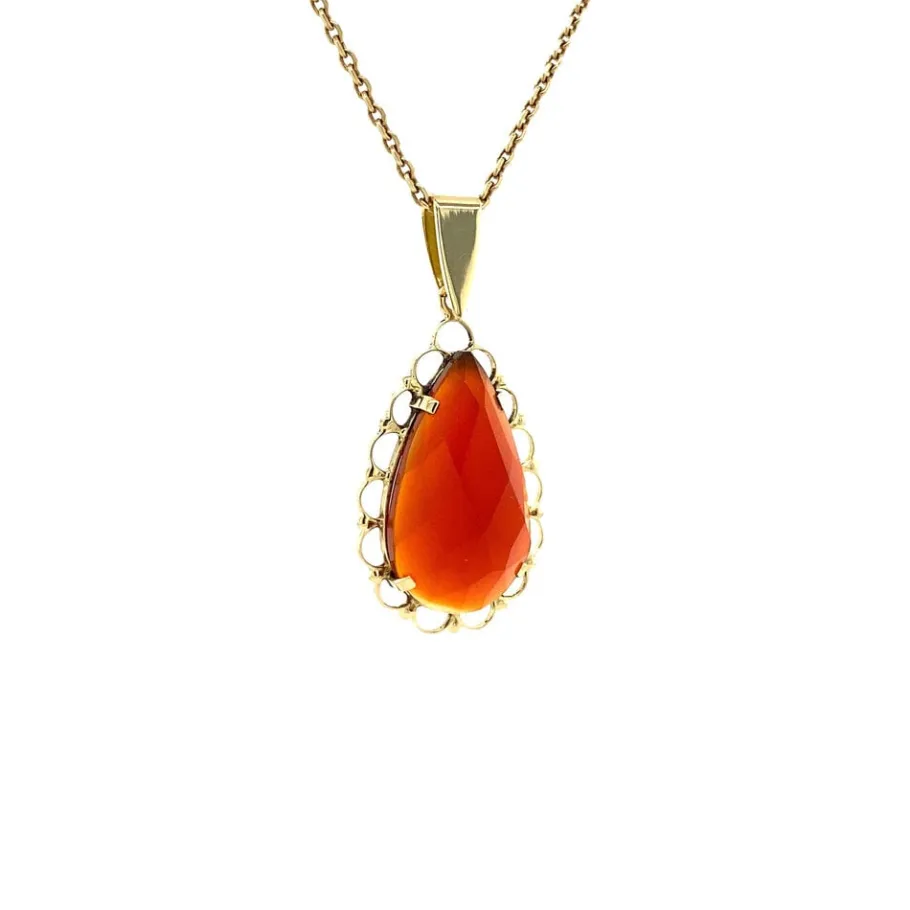 gold_pendant_with_carneli_1-18.webp Gold pendant with carnelian 14 krt>Vintage Jewellery Sale