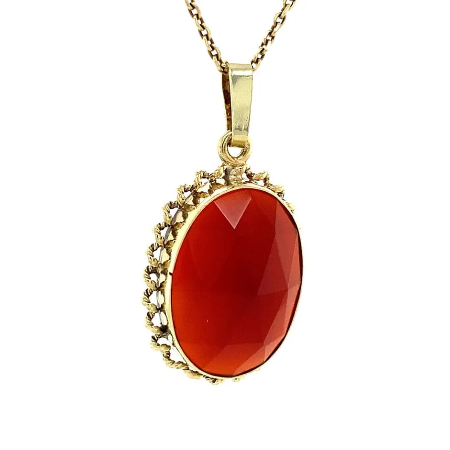 gold_pendant_with_carneli_2-16.webp Gold pendant with carnelian 14 krt>Vintage Jewellery Best