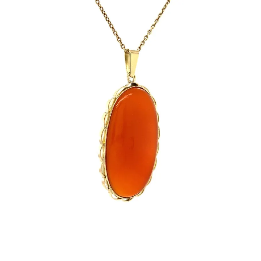 gold_pendant_with_carneli_2-20.webp Gold pendant with carnelian 14 krt>Vintage Jewellery Sale
