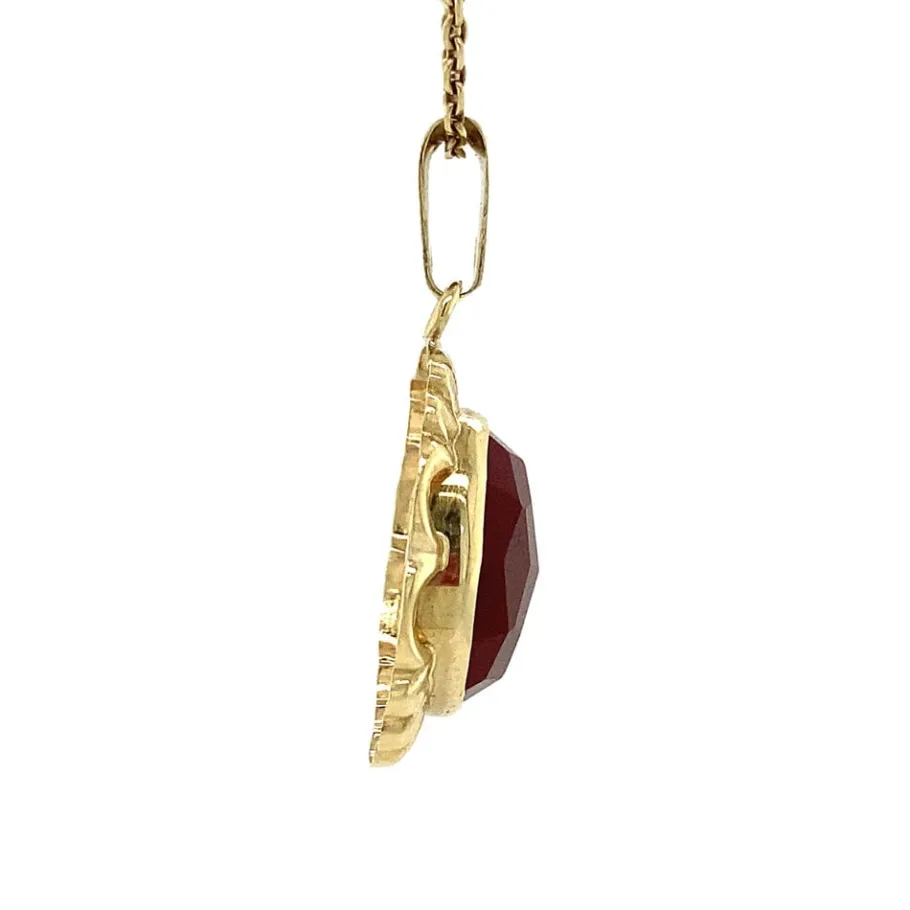 gold_pendant_with_carneli_3-2.webp Gold pendant with carnelian 14 krt>Vintage Jewellery Hot