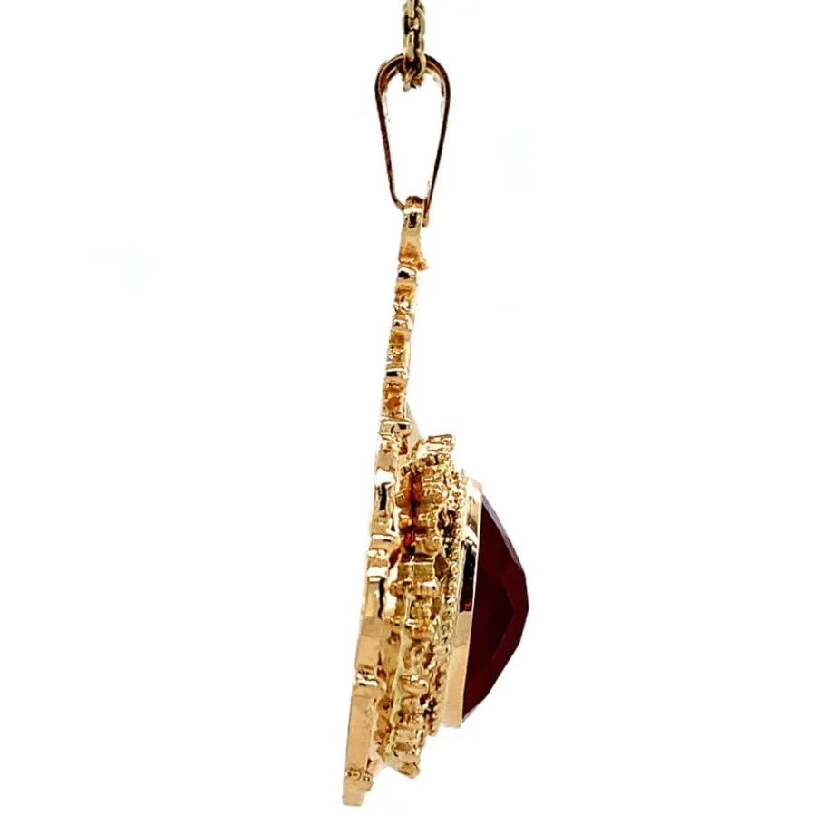 gold_pendant_with_carneli_3-6.webp Gold pendant with carnelian 14 krt>Vintage Jewellery Sale
