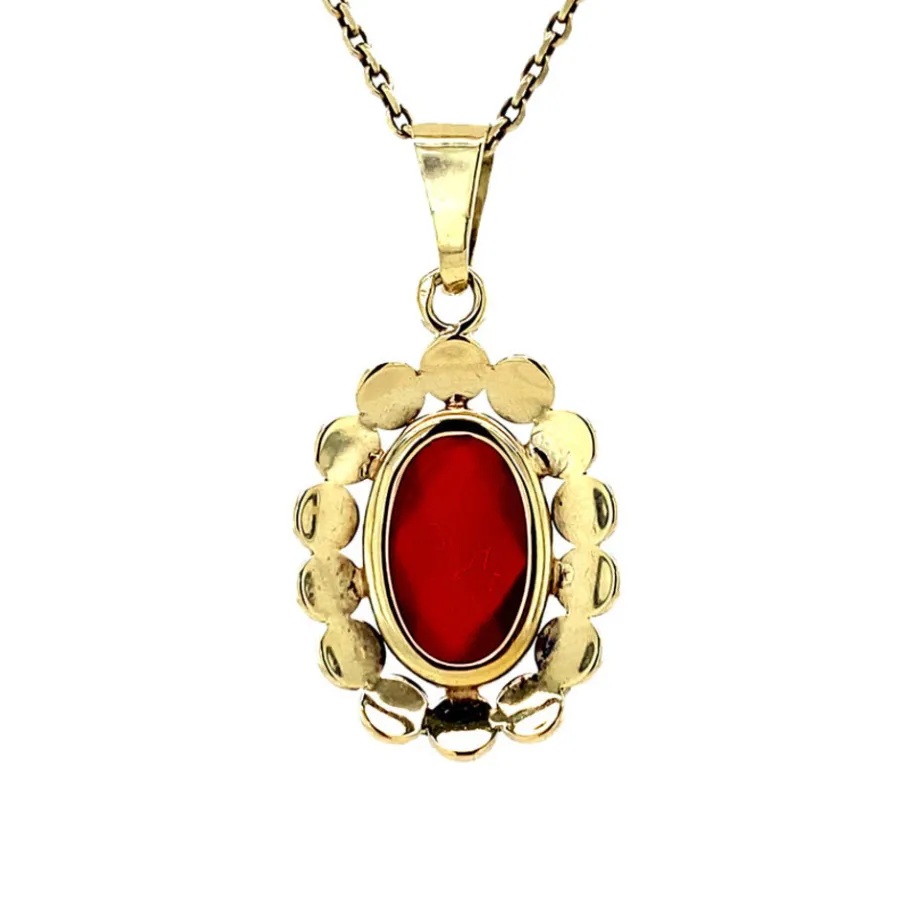 gold_pendant_with_carneli_4-1.webp Gold pendant with carnelian 14 krt>Vintage Jewellery Discount