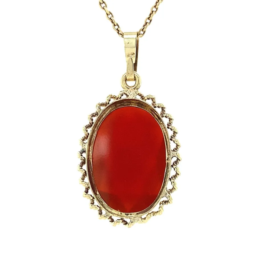 gold_pendant_with_carneli_4-16.webp Gold pendant with carnelian 14 krt>Vintage Jewellery Best