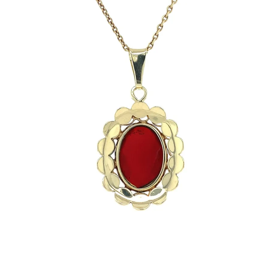 gold_pendant_with_carneli_4-18.webp Gold pendant with carnelian 14 krt>Vintage Jewellery Fashion