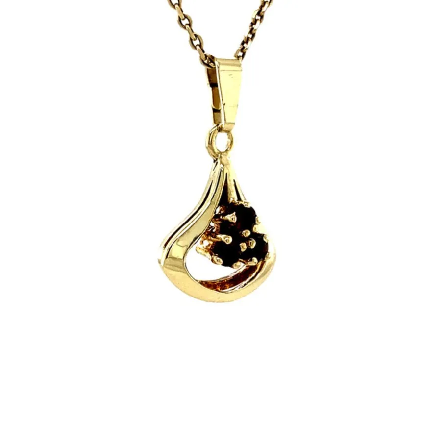 gold_pendant_with_garnet__2-10.webp Gold pendant with garnet 14 krt>Vintage Jewellery Best