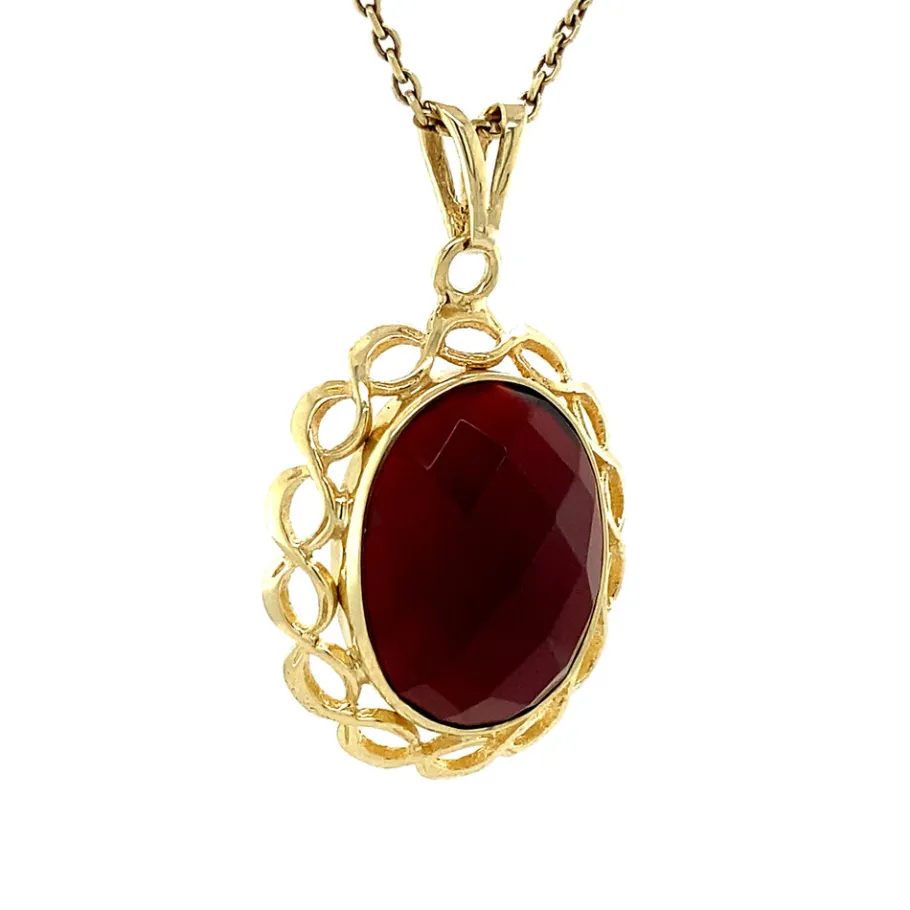 gold_pendant_with_garnet__2-16.webp Gold pendant with garnet 14 krt>Vintage Jewellery Sale