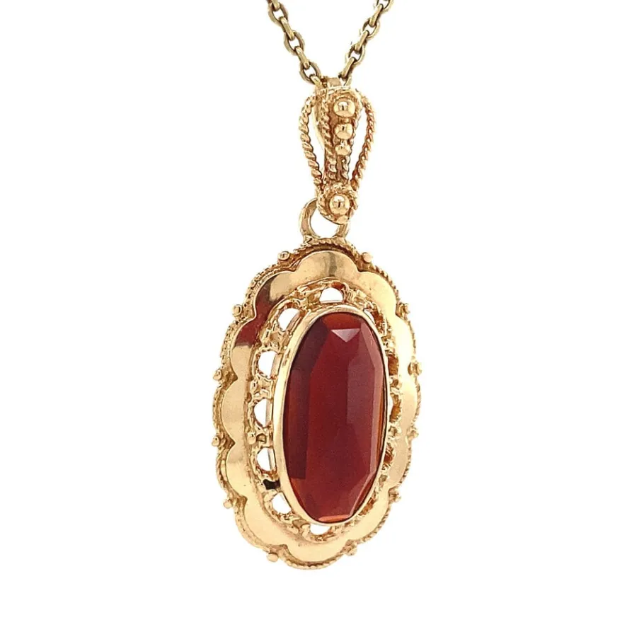 gold_pendant_with_garnet__2-21.webp Gold pendant with garnet 14 krt>Vintage Jewellery Fashion