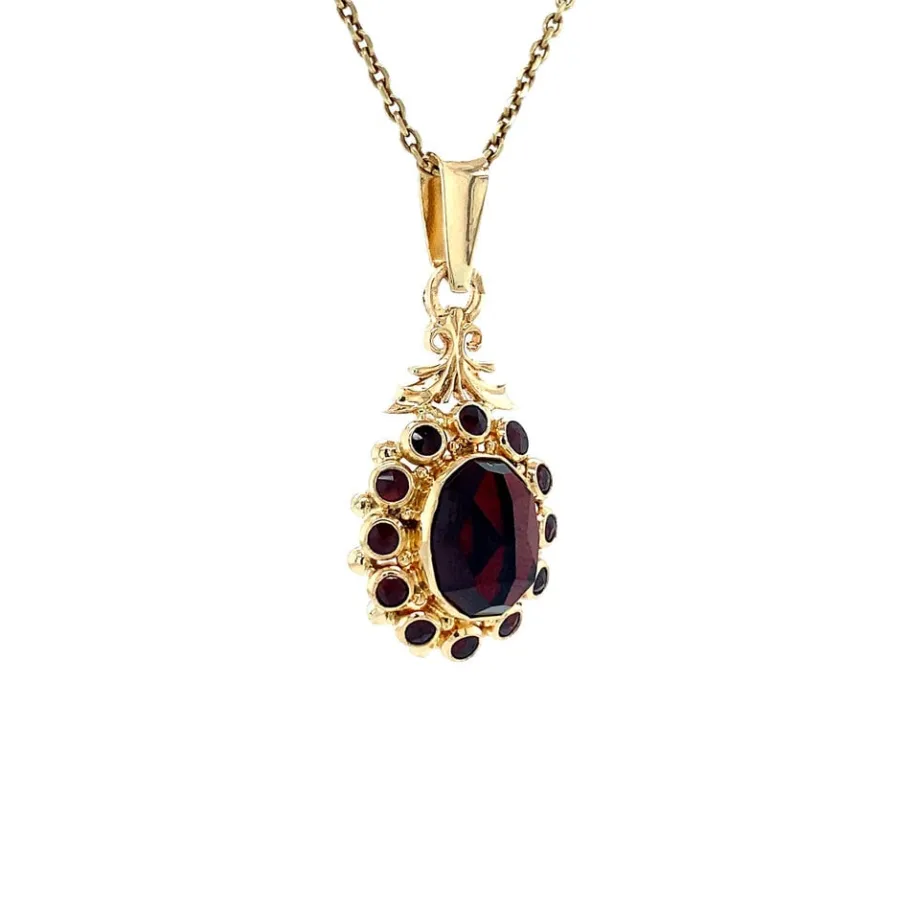 gold_pendant_with_garnet__2-34.webp Gold pendant with garnet 14 krt>Vintage Jewellery Online