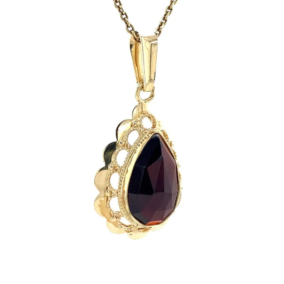 gold_pendant_with_garnet__2-36.webp Gold pendant with garnet 14 krt>Vintage Jewellery Fashion