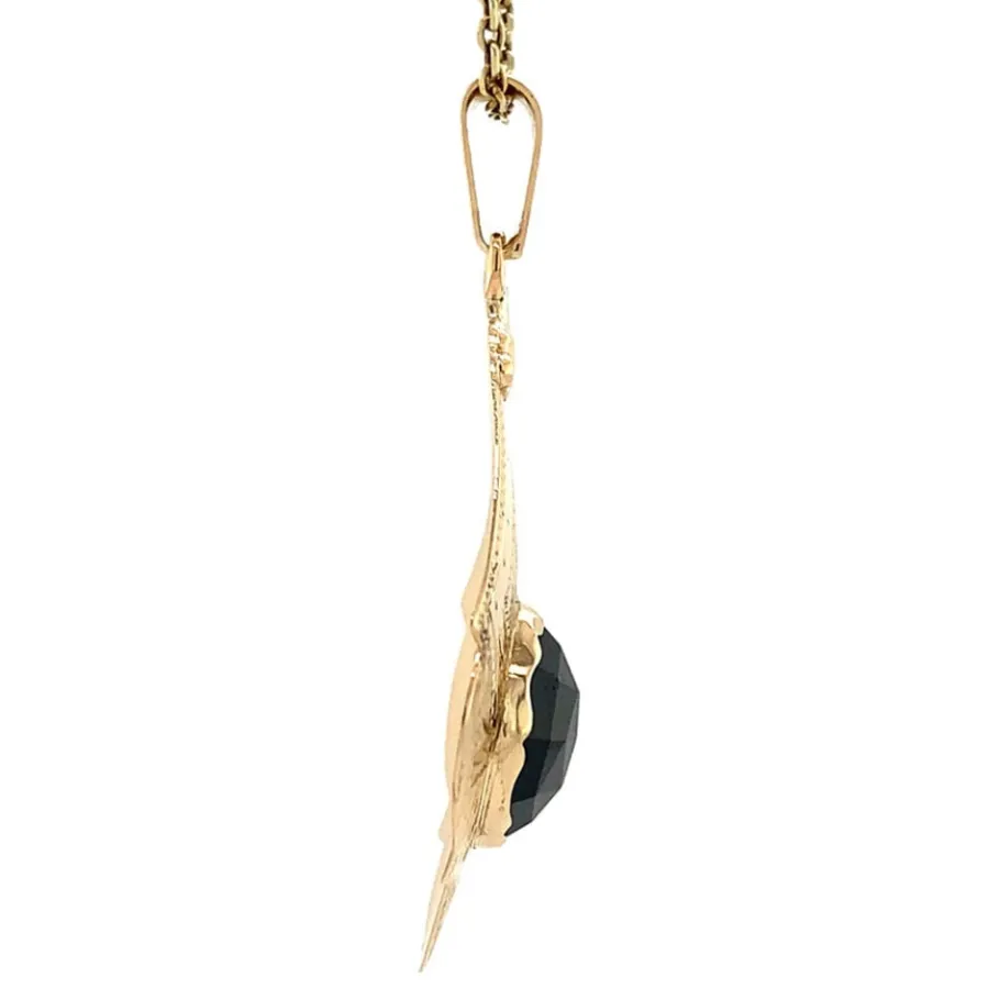 gold_pendant_with_garnet__3-13.webp Gold pendant with garnet 14 krt>Vintage Jewellery Online