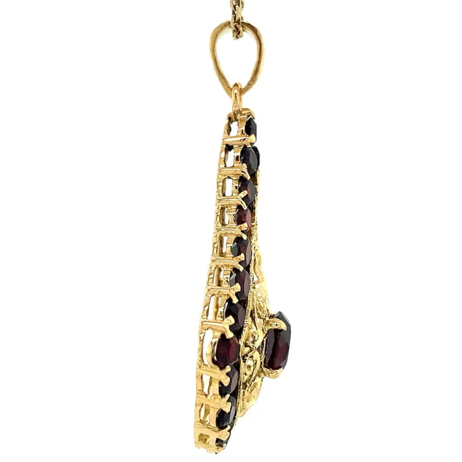 gold_pendant_with_garnet__3-18.webp Gold pendant with garnet 18 krt>Vintage Jewellery Best