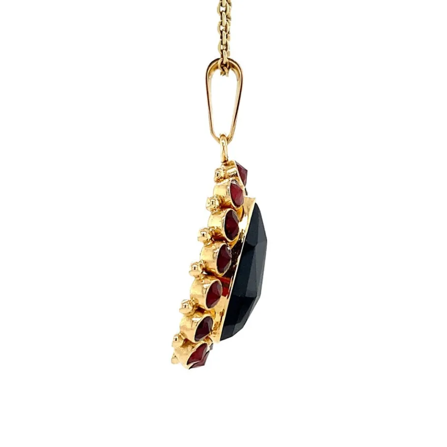 gold_pendant_with_garnet__3-20.webp Gold pendant with garnet 14 krt>Vintage Jewellery Discount