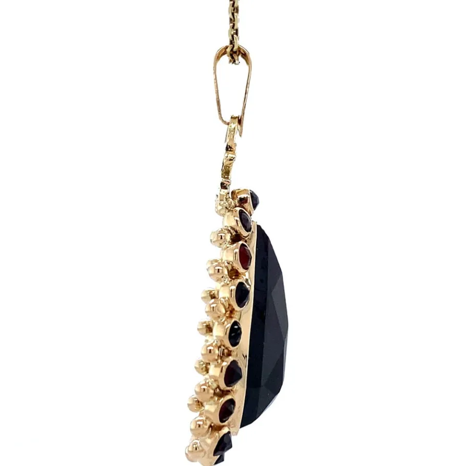 gold_pendant_with_garnet__3-4.webp Gold pendant with garnet 14 krt>Vintage Jewellery Discount