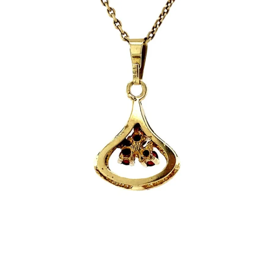 gold_pendant_with_garnet__4-10.webp Gold pendant with garnet 14 krt>Vintage Jewellery Best