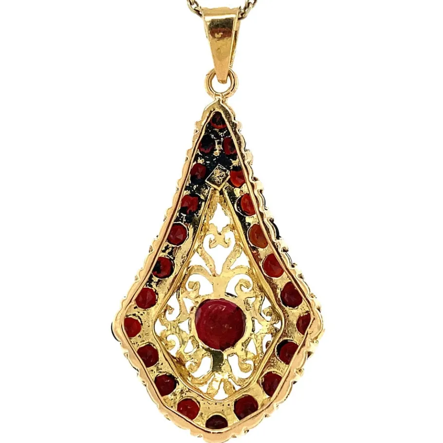 gold_pendant_with_garnet__4-18.webp Gold pendant with garnet 18 krt>Vintage Jewellery Best
