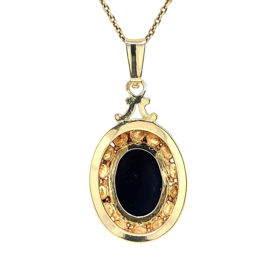 gold_pendant_with_garnet__4-31.webp Gold pendant with garnet 14 krt>Vintage Jewellery New