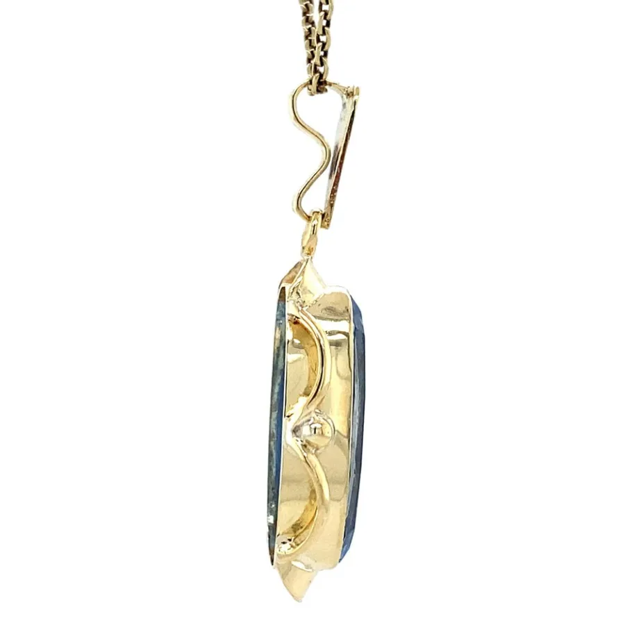 gold_pendant_with_spinel__3.webp Gold pendant with spinel 14 krt>Vintage Jewellery Best