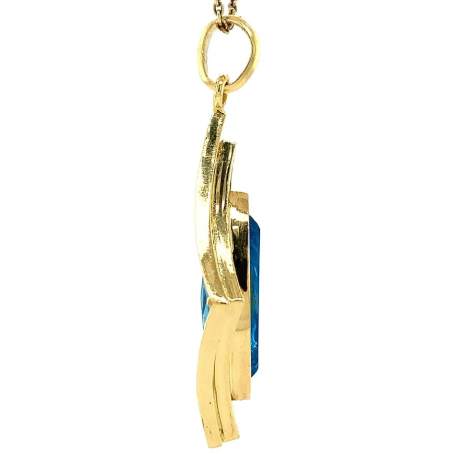 gold_pendant_with_topaz___3.webp Gold pendant with topaz 18 krt>Vintage Jewellery Best