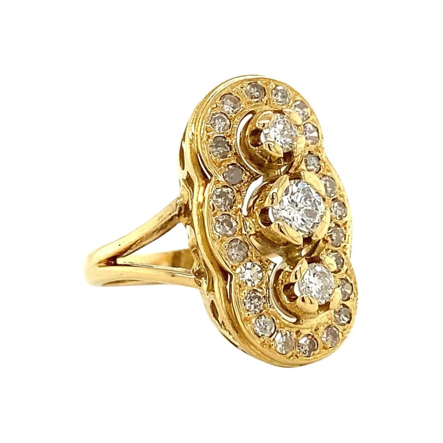gold_princess_ring_with_d_2.webp Gold princess ring with diamonds 18 krt>Vintage Jewellery Fashion