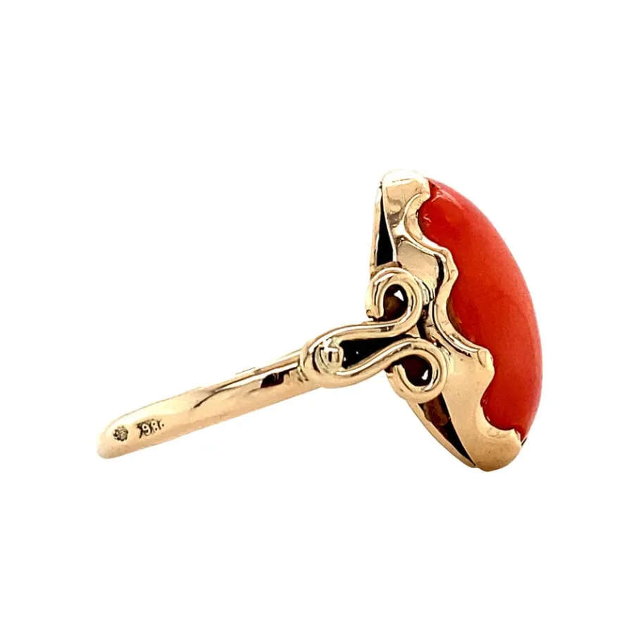 gold_ring_with_blood_cora_3-22.webp Gold ring with blood coral 14 krt>Vintage Jewellery Fashion