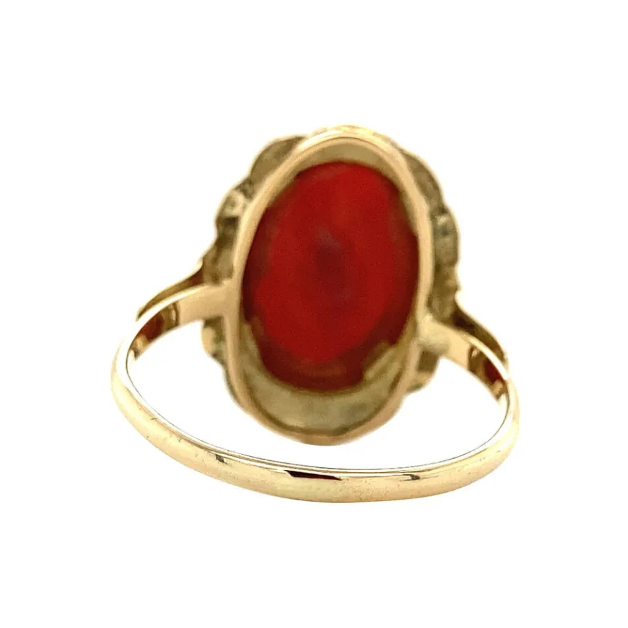 gold_ring_with_blood_cora_4-14.webp Gold ring with blood coral 14 krt>Vintage Jewellery Sale
