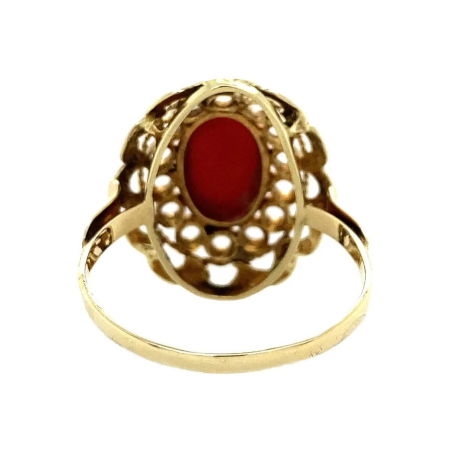 gold_ring_with_blood_cora_4-20.webp Gold ring with blood coral 14 krt>Vintage Jewellery Fashion
