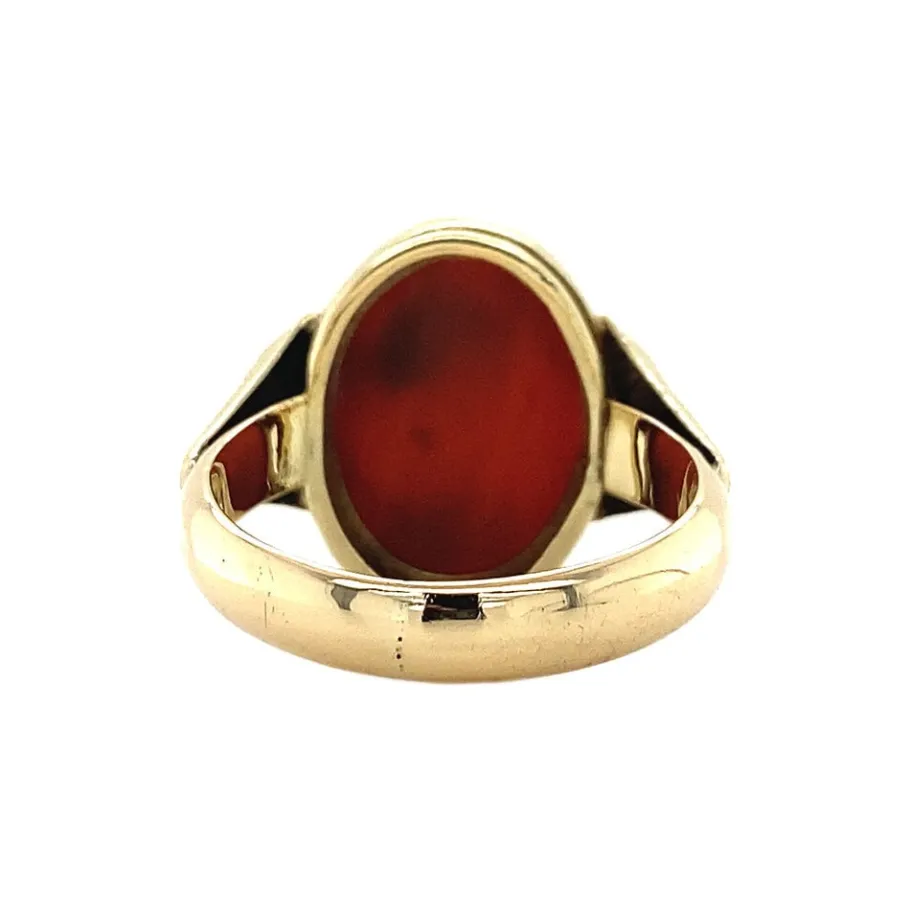 gold_ring_with_blood_cora_4-21.webp Gold ring with blood coral 14 krt>Vintage Jewellery New