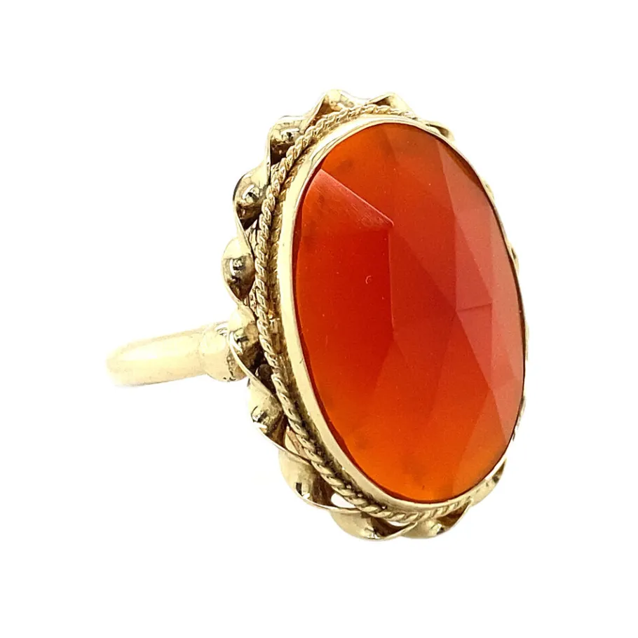 gold_ring_with_carnelian__2-10.webp Gold ring with carnelian 14 krt>Vintage Jewellery Online