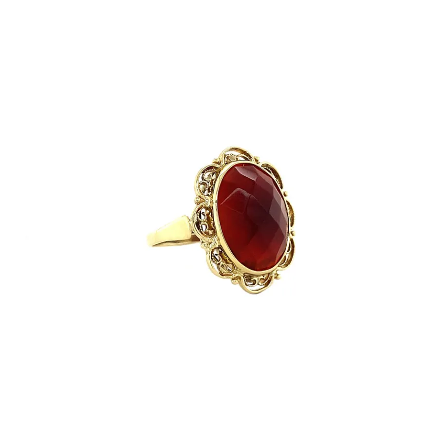 gold_ring_with_carnelian__2-11.webp Gold ring with carnelian 14 krt>Vintage Jewellery Online