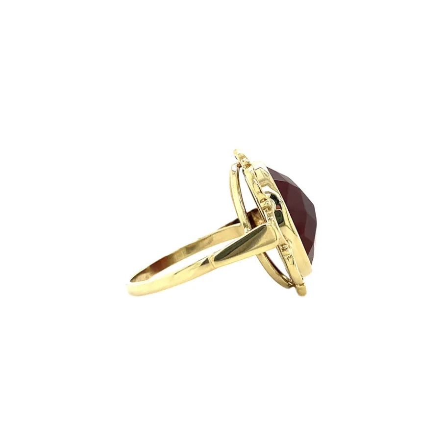 gold_ring_with_carnelian__3-11.webp Gold ring with carnelian 14 krt>Vintage Jewellery Online