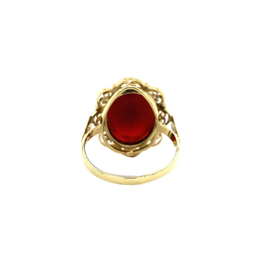 gold_ring_with_carnelian__4-11.webp Gold ring with carnelian 14 krt>Vintage Jewellery Online