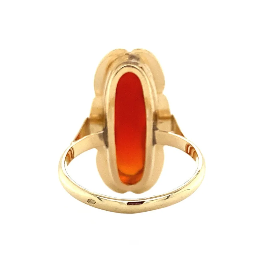 gold_ring_with_carnelian__4-8.webp Gold ring with carnelian 14 krt>Vintage Jewellery Clearance