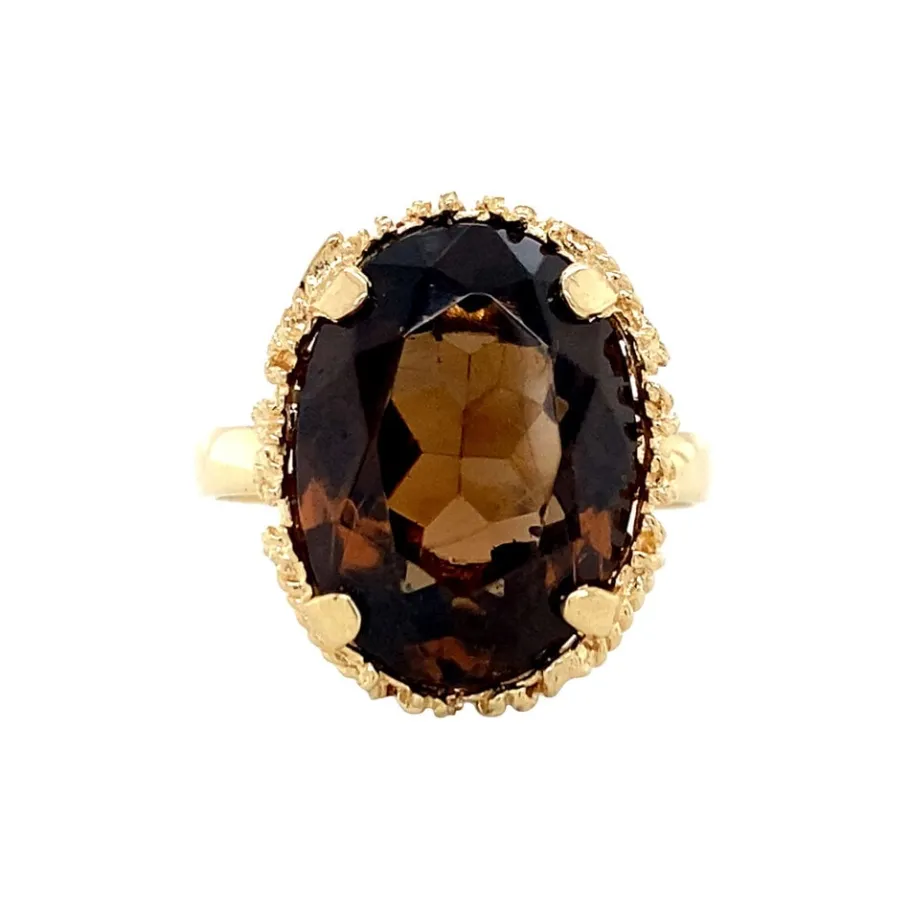 Gold ring with colour stone 14 krt>Vintage Jewellery Hot