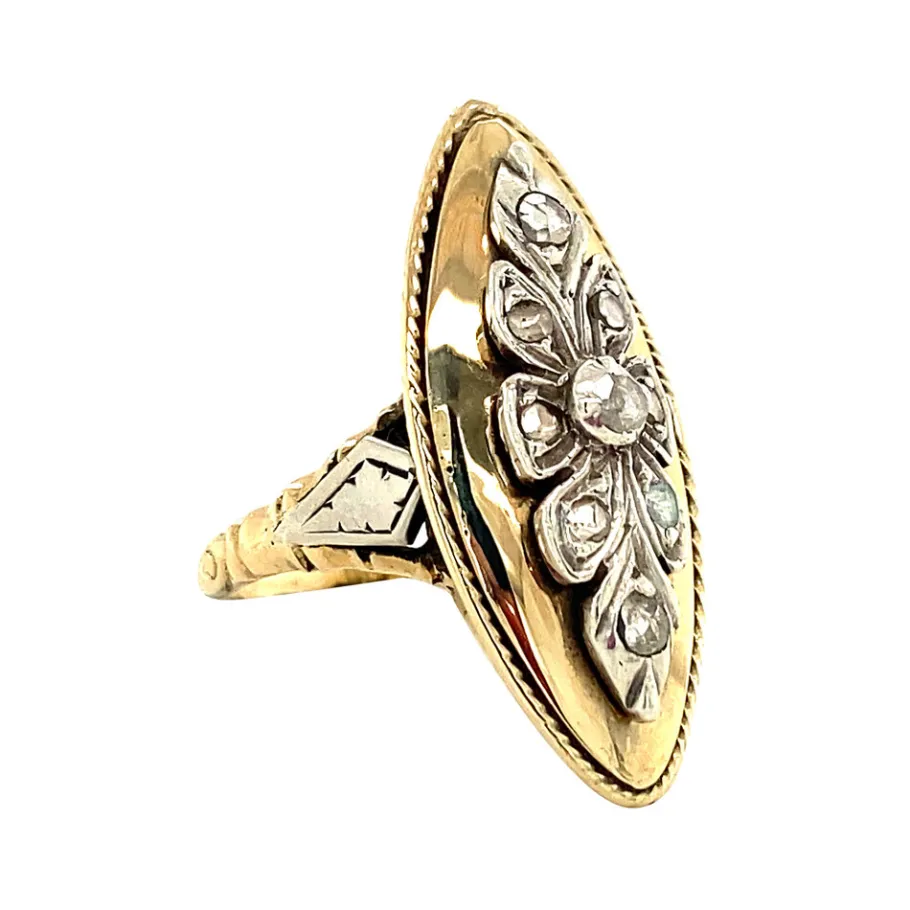 gold_ring_with_diamond__k_2.webp Gold ring with diamond 14 krt/925>Vintage Jewellery Outlet