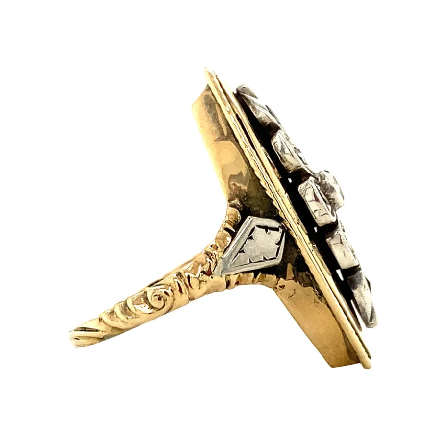 gold_ring_with_diamond__k_3.webp Gold ring with diamond 14 krt/925>Vintage Jewellery Outlet
