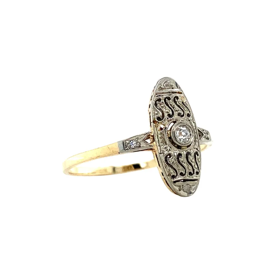 gold_ring_with_diamonds___2-9.webp Gold ring with diamonds 14 krt>Vintage Jewellery Discount