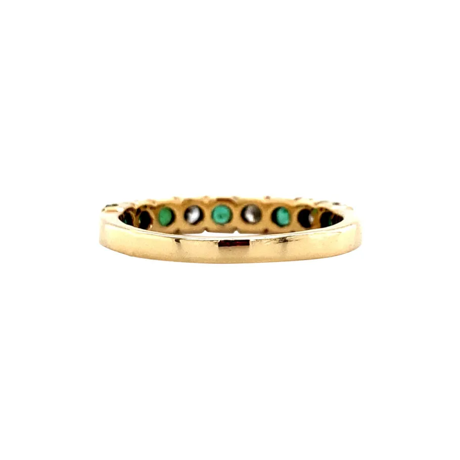 gold_ring_with_emerald_an_4.webp Gold ring with emerald and diamonds 14 krt>Vintage Jewellery Discount