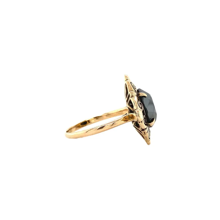 gold_ring_with_haematite__3-4.webp Gold ring with haematite 14 krt>Vintage Jewellery Discount