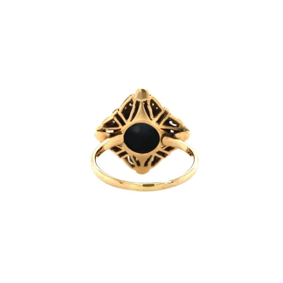 gold_ring_with_haematite__4-4.webp Gold ring with haematite 14 krt>Vintage Jewellery Discount