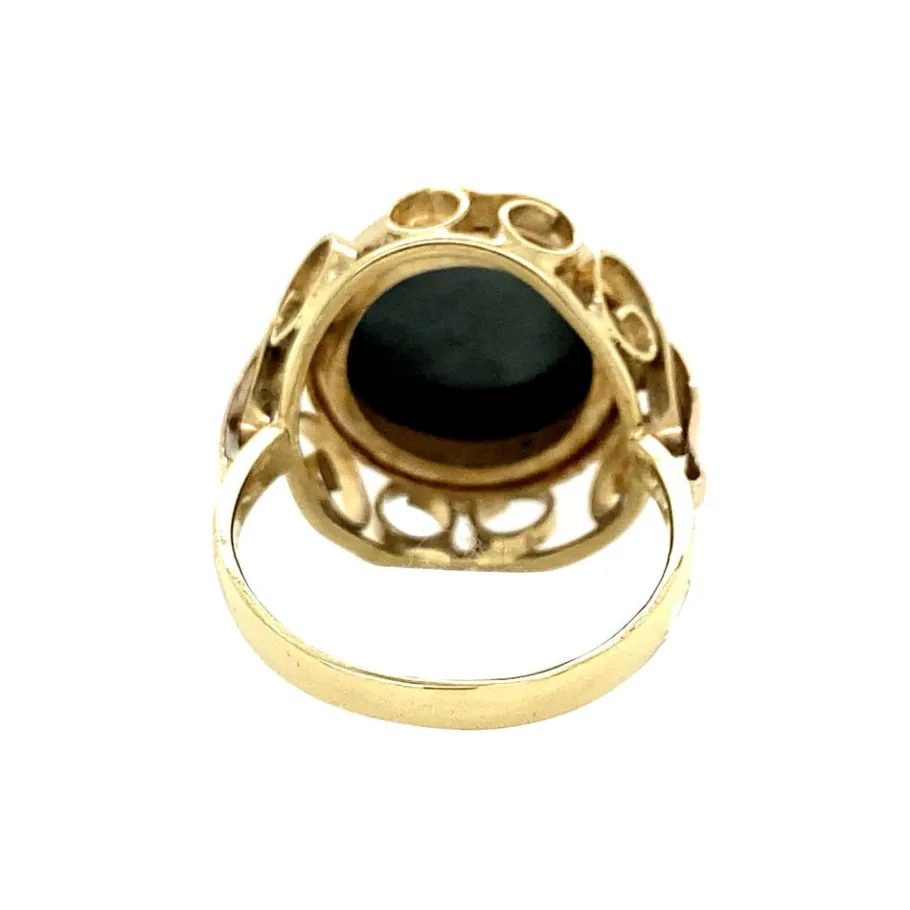 gold_ring_with_hematite___4-3.webp Gold ring with hematite 14 krt>Vintage Jewellery Sale