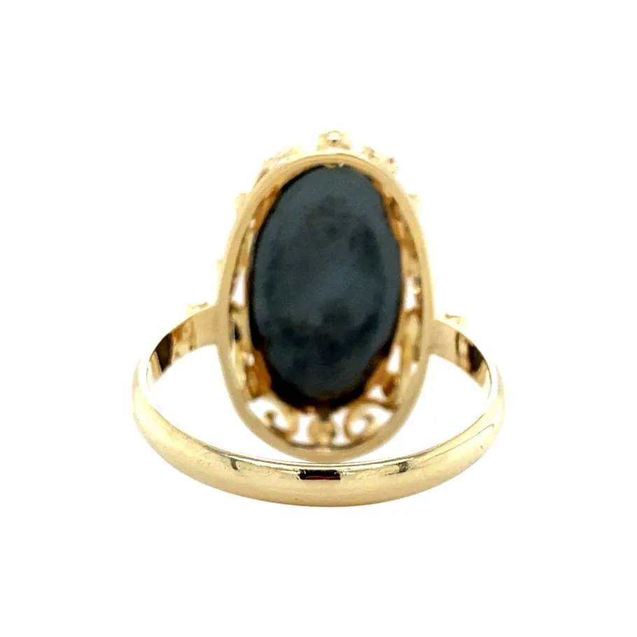 gold_ring_with_hematite___4-5.webp Gold ring with hematite 14 krt>Vintage Jewellery New