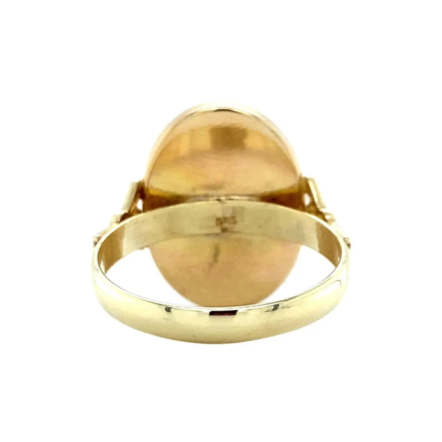 gold_ring_with_malachite__4.webp Gold ring with malachite 14 krt>Vintage Jewellery Fashion