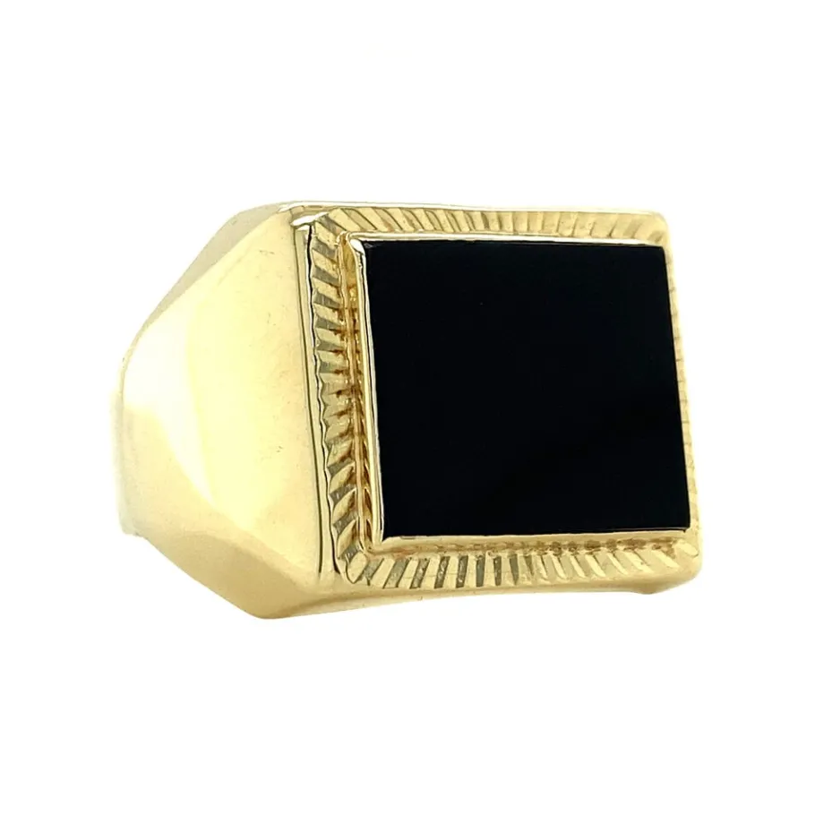 gold_ring_with_onyx__krt_2-1.webp Gold ring with onyx 14 krt>Vintage Jewellery New