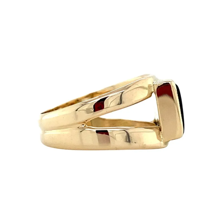 gold_ring_with_onyx__krt_3.webp Gold ring with onyx 14 krt>Vintage Jewellery Outlet
