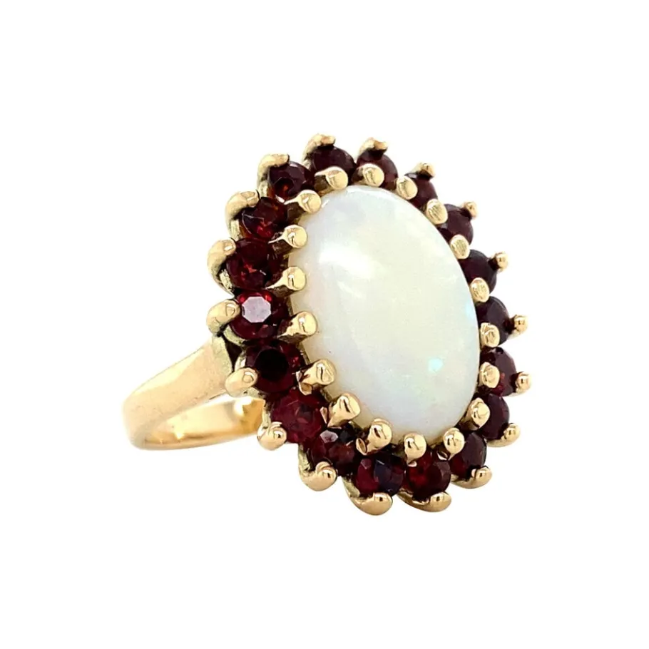 gold_ring_with_opal_and_g_2.webp Gold ring with opal and garnet 14 krt>Vintage Jewellery Best