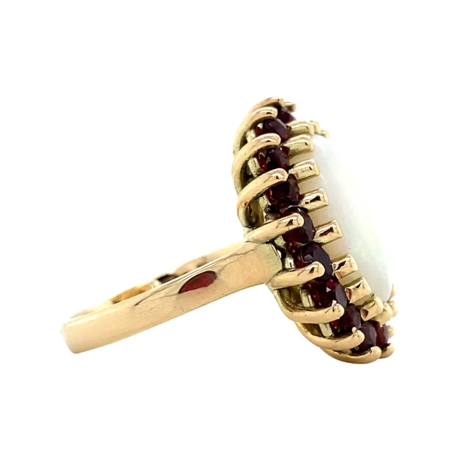 gold_ring_with_opal_and_g_3.webp Gold ring with opal and garnet 14 krt>Vintage Jewellery Best