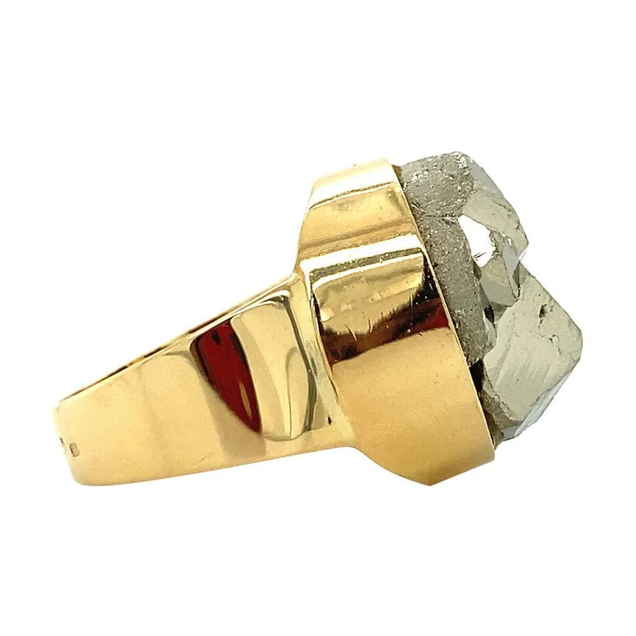gold_ring_with_pyrite__kr_3.webp Gold ring with pyrite 18 krt>Vintage Jewellery Fashion