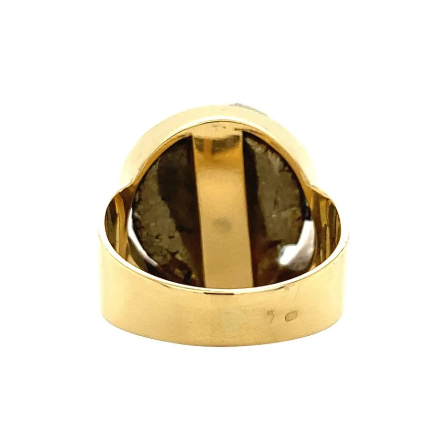gold_ring_with_pyrite__kr_4.webp Gold ring with pyrite 18 krt>Vintage Jewellery Fashion