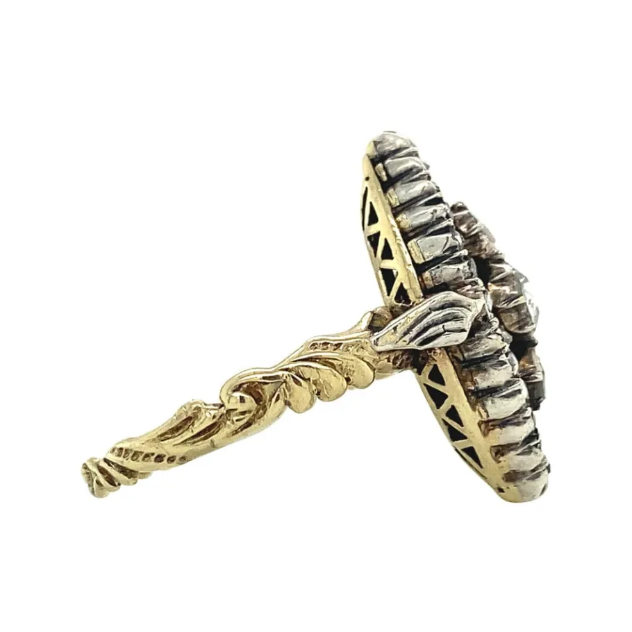 gold_ring_with_rose_diamo_3-4.webp Gold ring with rose diamond 14 krt/925>Vintage Jewellery New