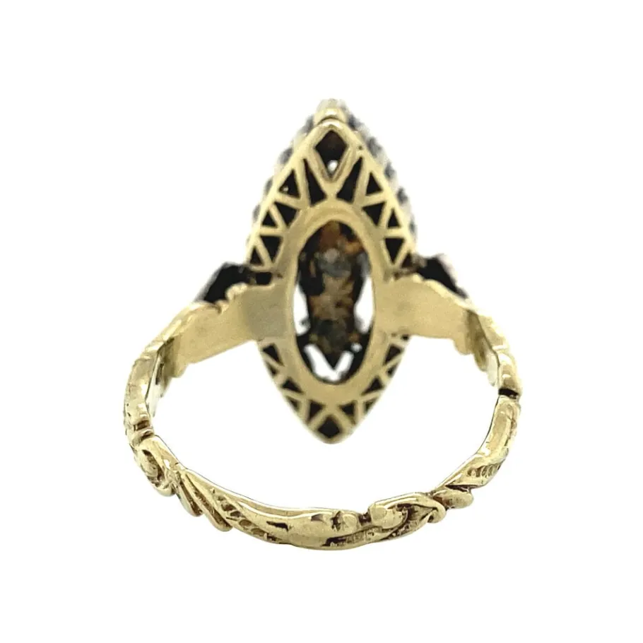 gold_ring_with_rose_diamo_4-4.webp Gold ring with rose diamond 14 krt/925>Vintage Jewellery New